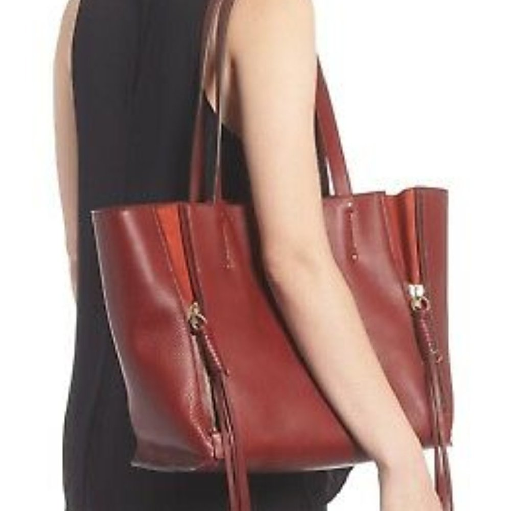 Chloe Milo Tote in Burgundy